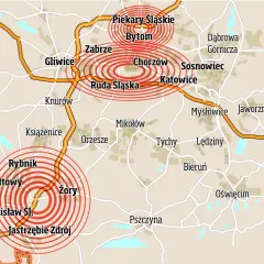 Mapa kopalni na Śląsku: gdzie występują niebezpieczne wstrząsy?